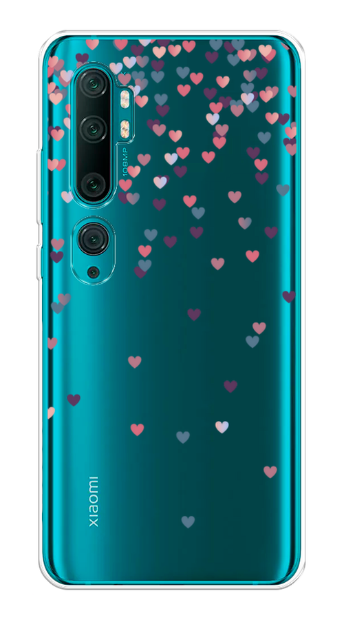 

Чехол на Xiaomi Mi Note 10"Посыпка сердечки", Розовый;фиолетовый, 37350-3