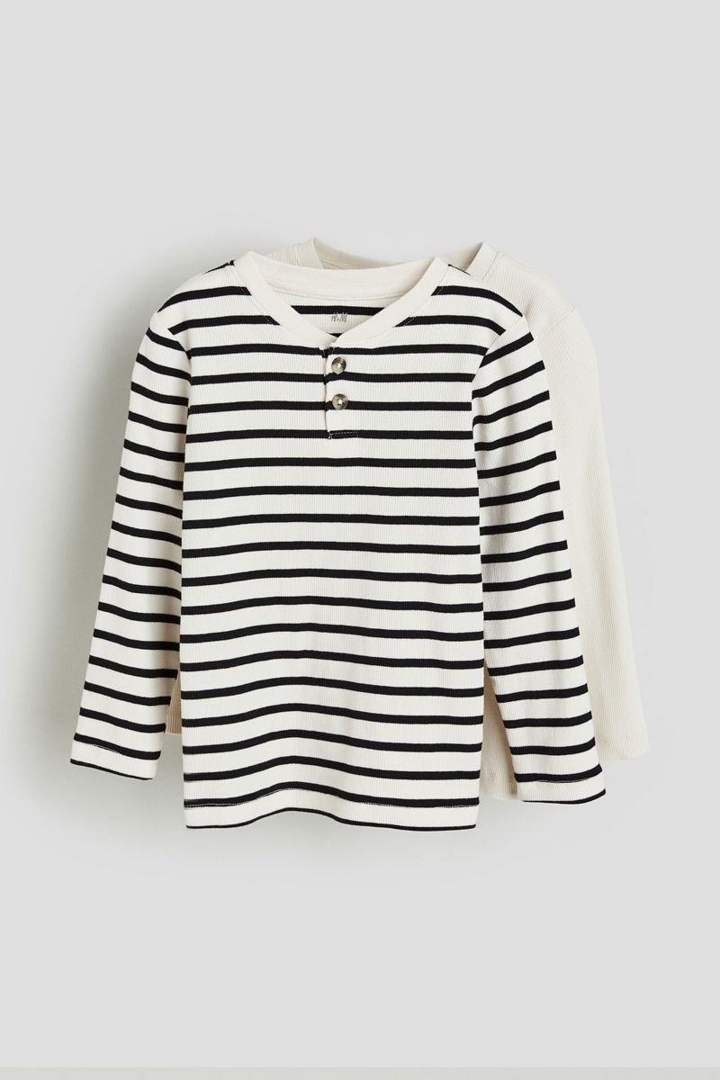 

Лонгслив детский H&M 1225669, белый, 110, 1225669