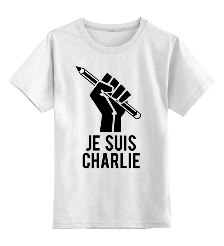 

Футболка детская Printio Je suis charlie, я шарли цв. белый р. 140, Je suis charlie, я шарли