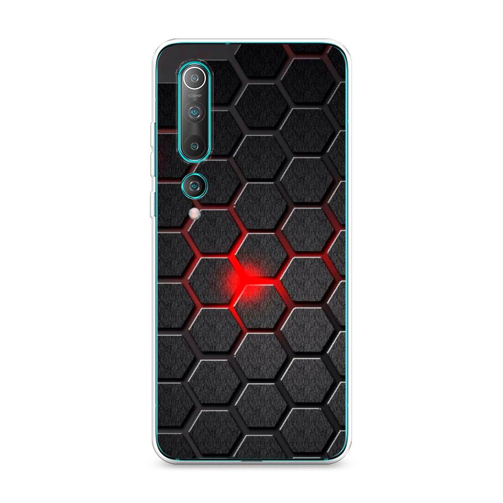 

Чехол на Xiaomi Mi10/Mi10 Pro "Соты красные", Красный;черный;серый, 37550-3