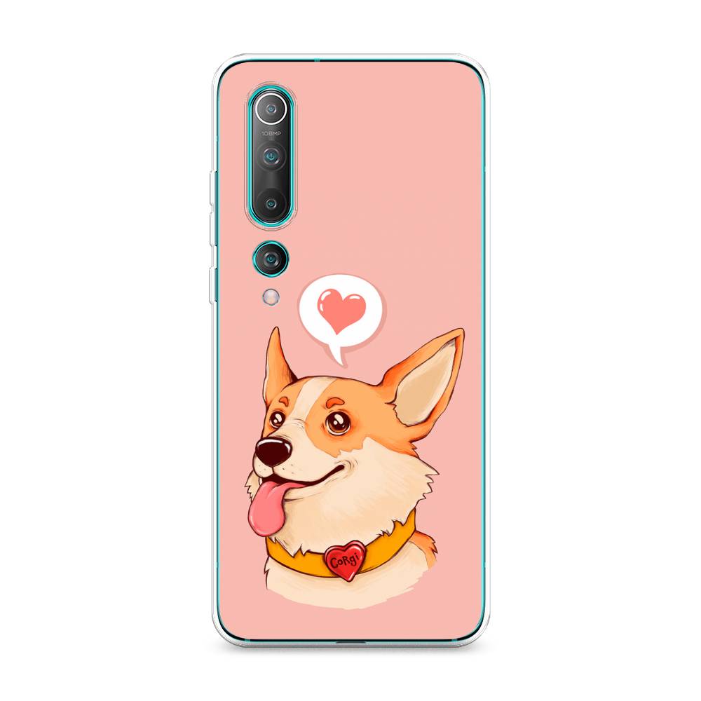

Чехол на Xiaomi Mi10/Mi10 Pro "Корги язык", Розовый;коричневый, 37550-1