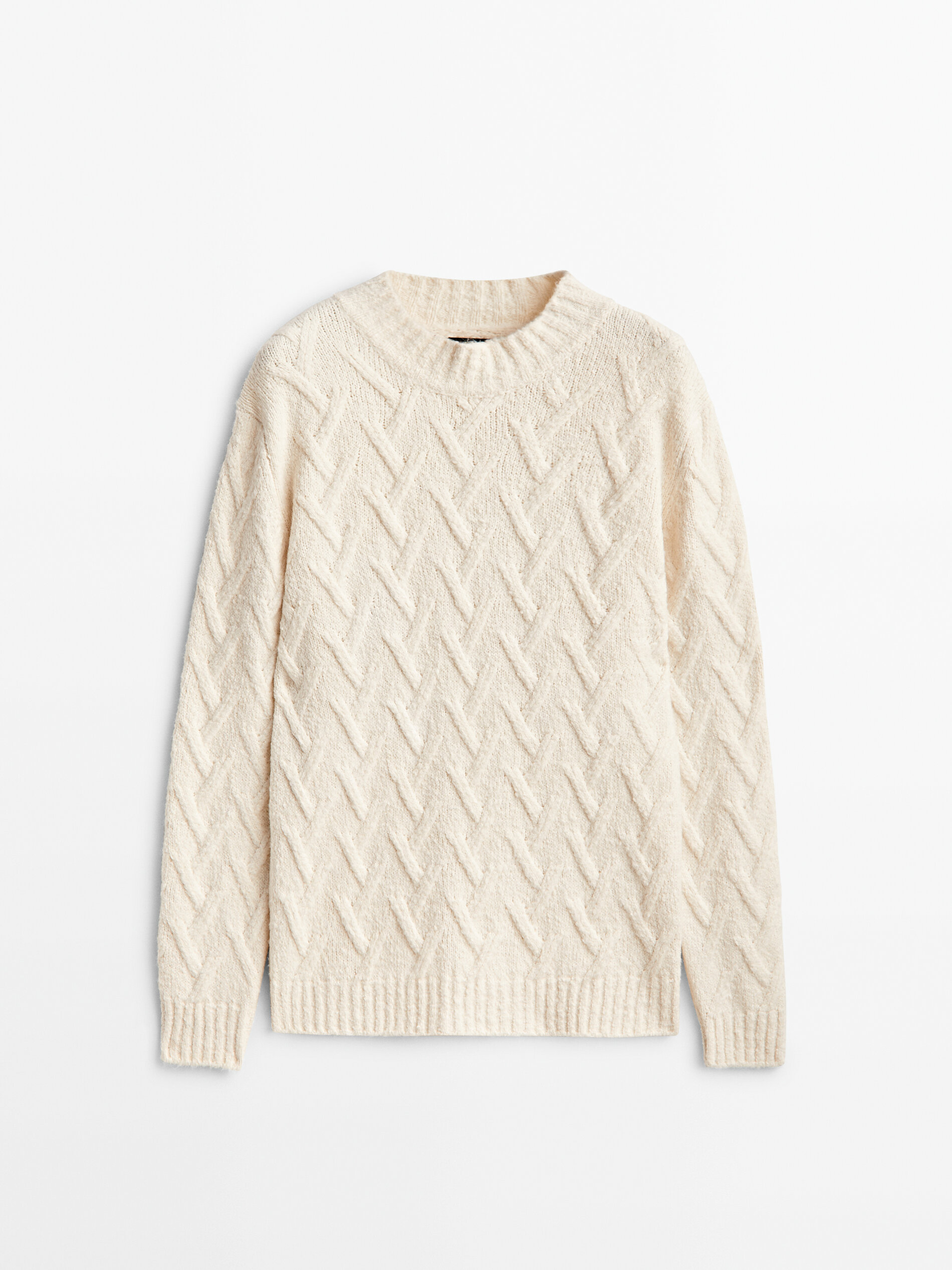 

Джемпер мужской Massimo Dutti 00987426712 белый XL, 00987426712