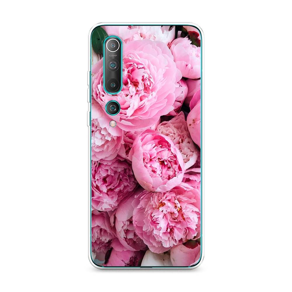 

Чехол на Xiaomi Mi10/Mi10 Pro "Розовые пионы", Бежевый;розовый, 37550-2