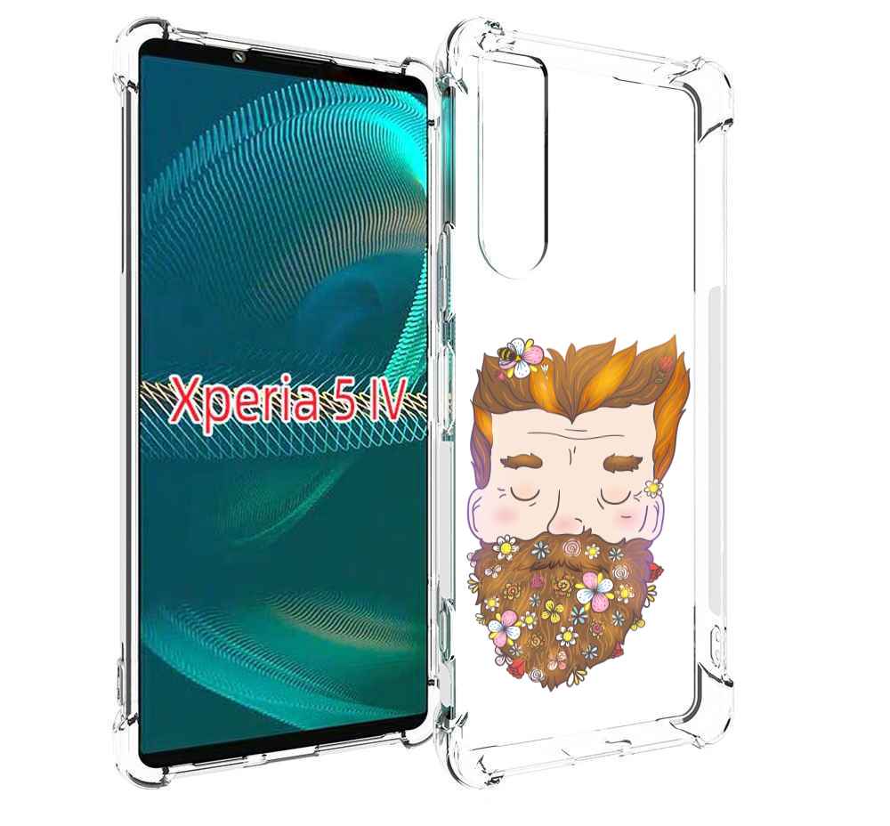

Чехол MyPads мужчина с цветами в бороде для Sony Xperia 5 IV (5-4), Прозрачный, Tocco