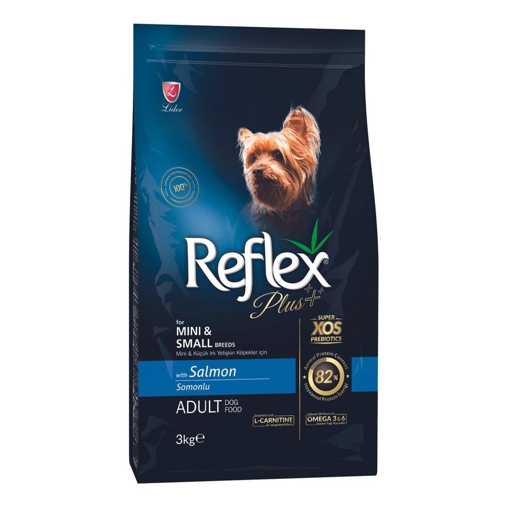 Сухой корм для собак Reflex Plus Mini Small Breed Adult с лососем, 3 кг