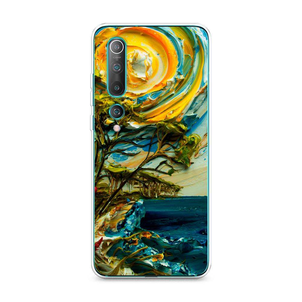 

Чехол на Xiaomi Mi10/Mi10 Pro "Солнце живопись", Желтый;синий, 37550-4