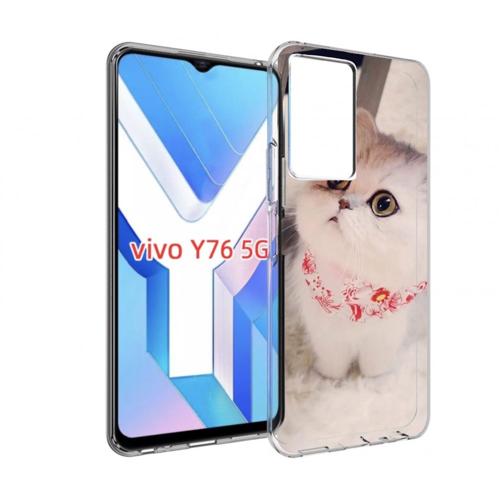 

Чехол MyPads Котеночек женский для Vivo Y76 5G, Прозрачный, Tocco