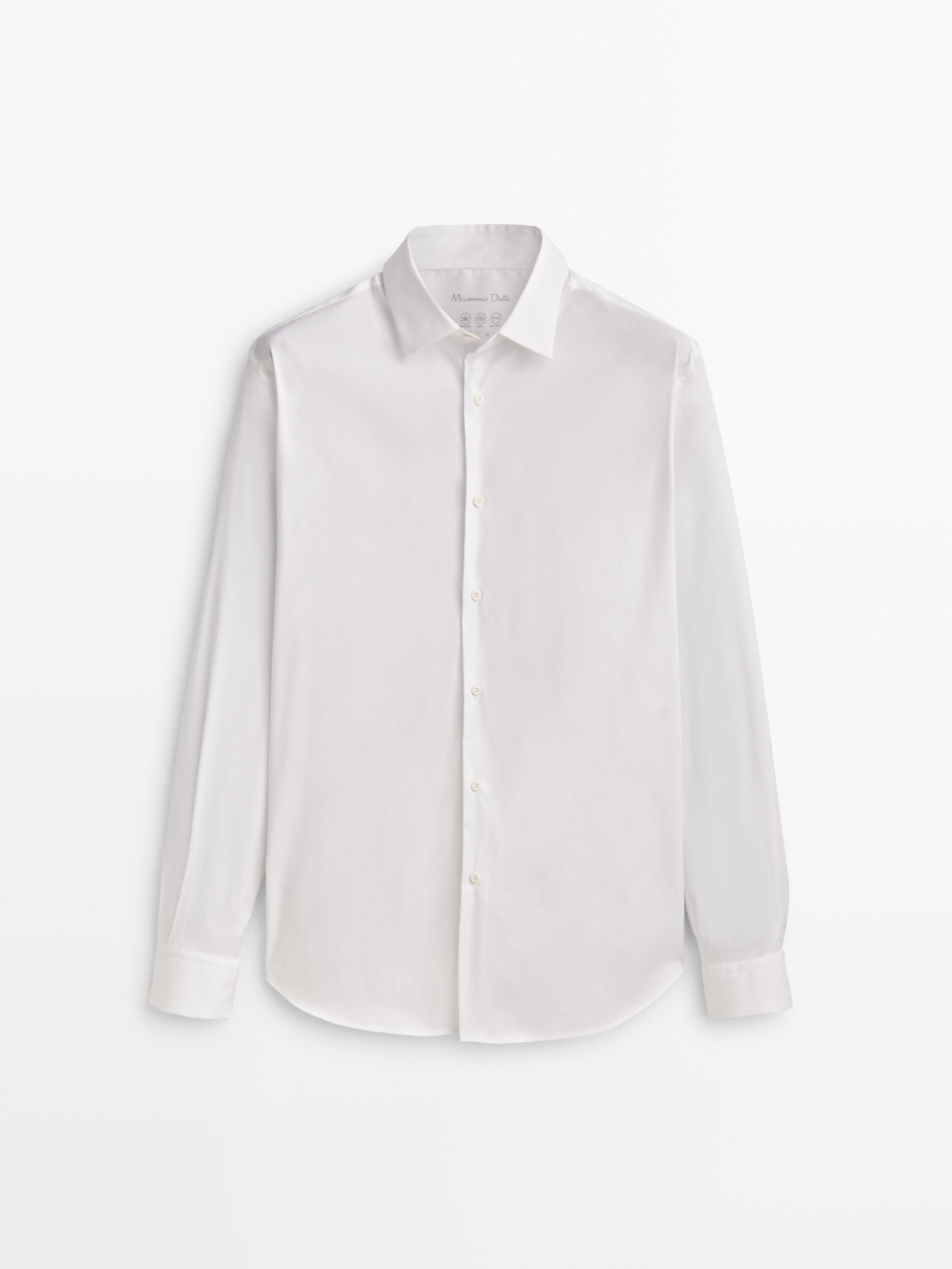 

Рубашка мужская Massimo Dutti 00122340250 белая L, 00122340250