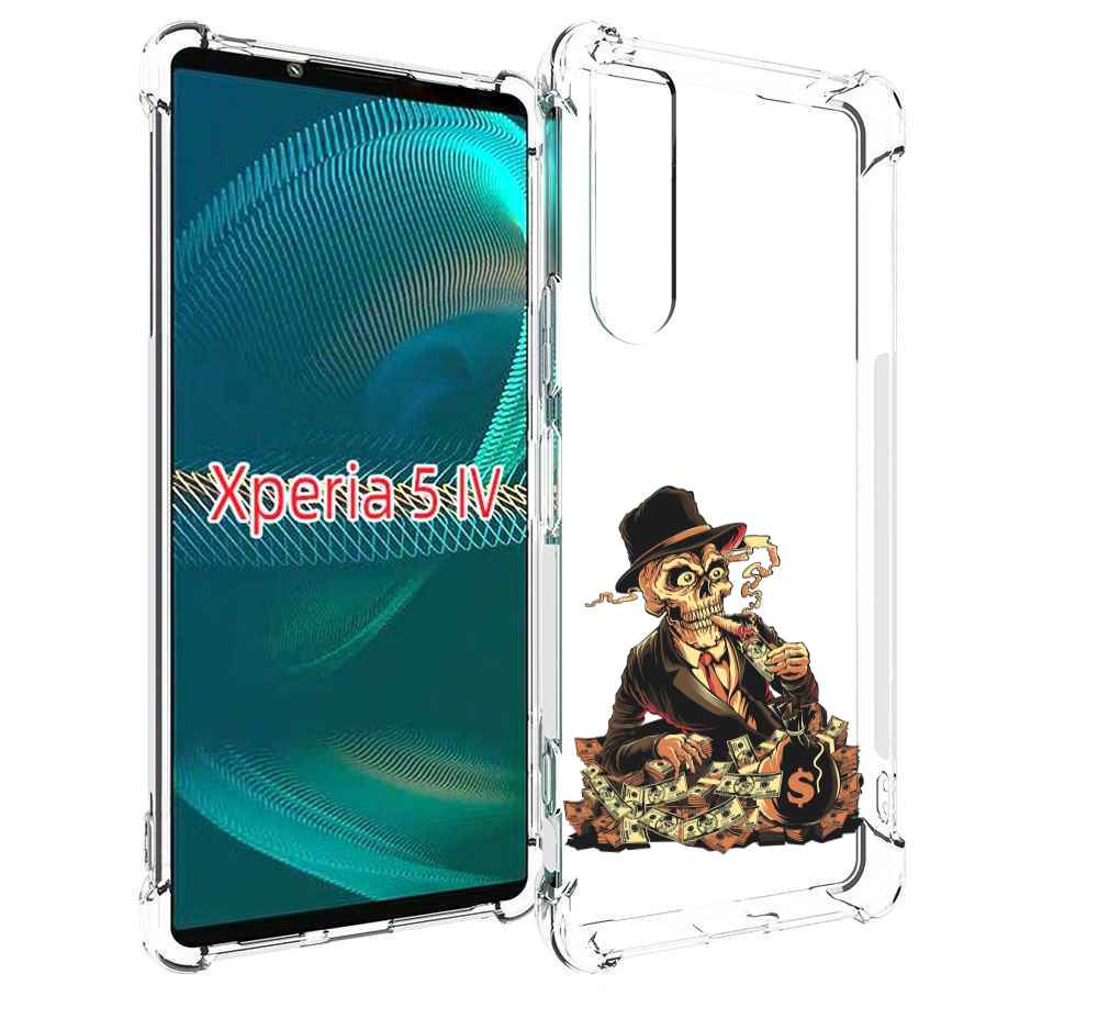 

Чехол MyPads нарисованный череп с сигаретой для Sony Xperia 5 IV (5-4), Прозрачный, Tocco