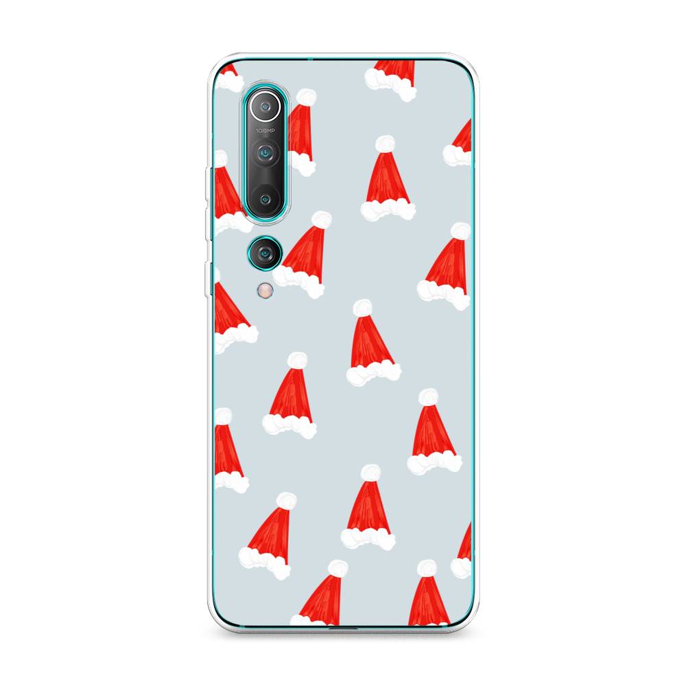 

Чехол на Xiaomi Mi10/Mi10 Pro "Новогодние шапочки", Белый;красный;серый, 37550-5