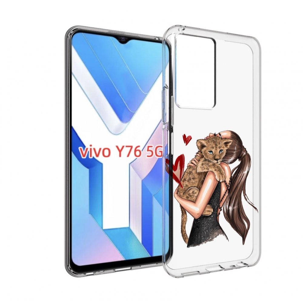 

Чехол MyPads Кошачья-любовь для Vivo Y76 5G, Прозрачный, Tocco