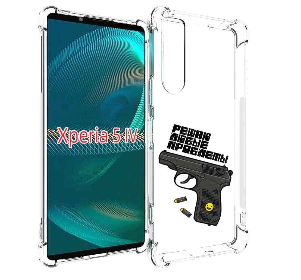 

Чехол MyPads пистолет против проблем для Sony Xperia 5 IV (5-4), Прозрачный, Tocco