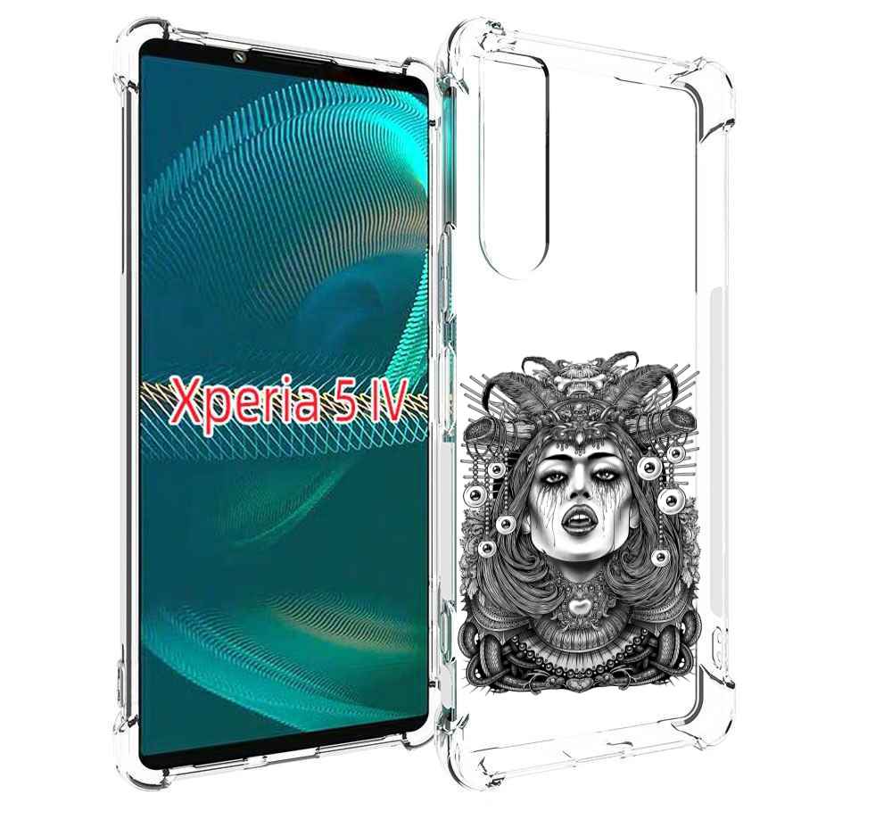 

Чехол MyPads портрет девушки черно белый для Sony Xperia 5 IV (5-4), Прозрачный, Tocco