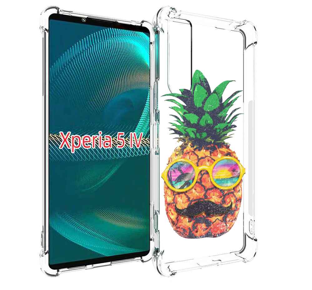

Чехол MyPads прикольный ананас с лицом для Sony Xperia 5 IV (5-4), Прозрачный, Tocco