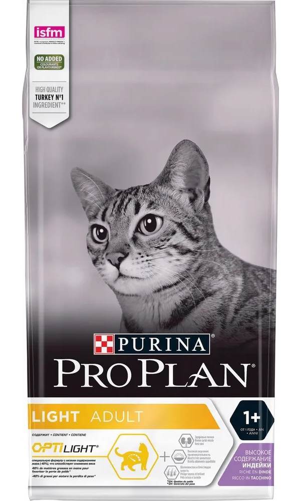 

Сухой корм для кошек с избыт весом и склон. к полноте Pro Plan Индейка 6шт по 1,5кг