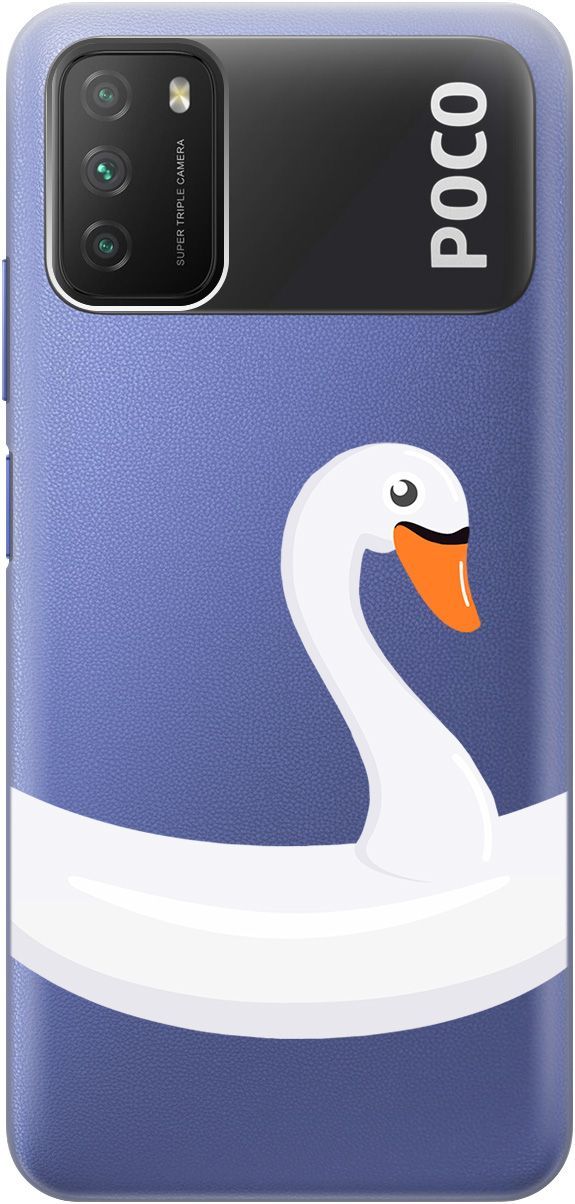 

Чехол на Xiaomi Redmi 9T "Swan Swim Ring" прозрачный, Прозрачный;белый, 5558