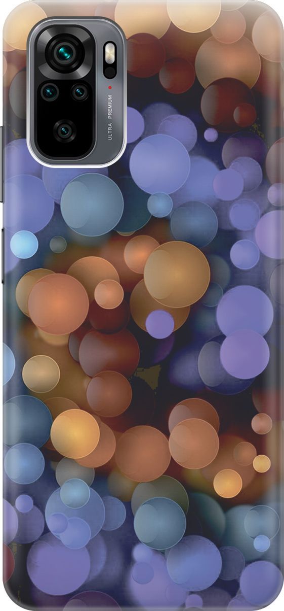 

Чехол на Xiaomi Redmi Note 10 "Сиренево-оранжевые шарики", Фиолетовый;оранжевый, 6329