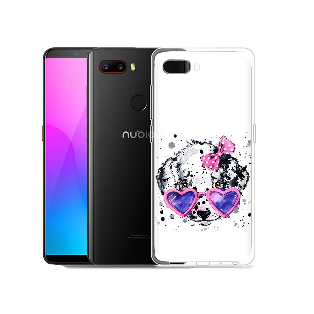 

Чехол MyPads Tocco для ZTE Nubia Z18 долматинец в очках (PT115657.463.337), Прозрачный, Tocco