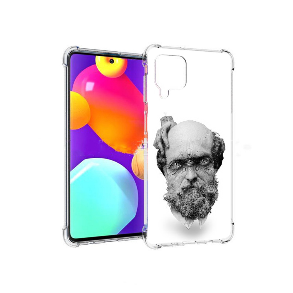 

Чехол MyPads Tocco для Samsung Galaxy M62 страшный бородатый мужчина абстракция, Прозрачный, Tocco