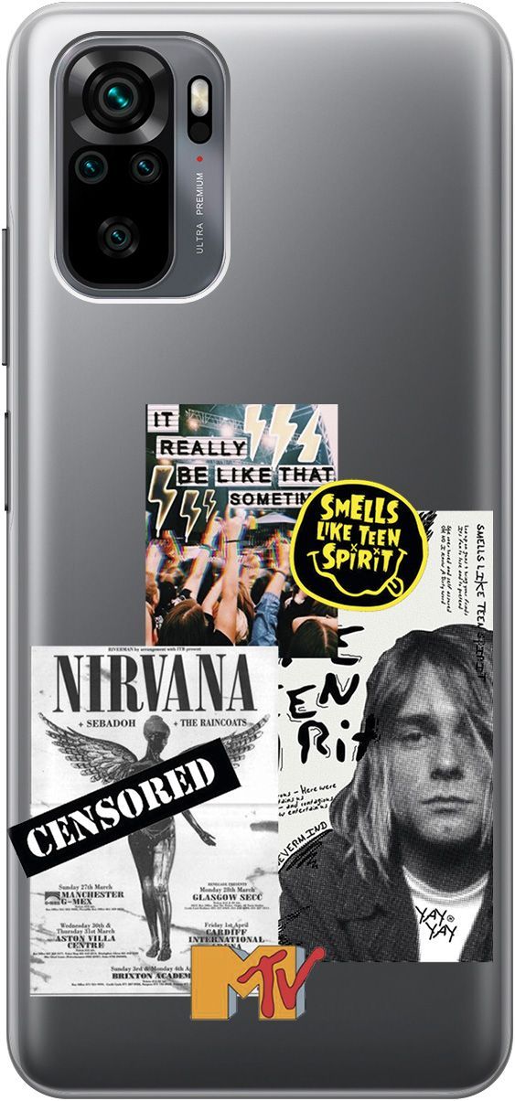 

Чехол на Xiaomi Redmi Note 10 "Nirvana" прозрачный, Прозрачный;белый, 5565