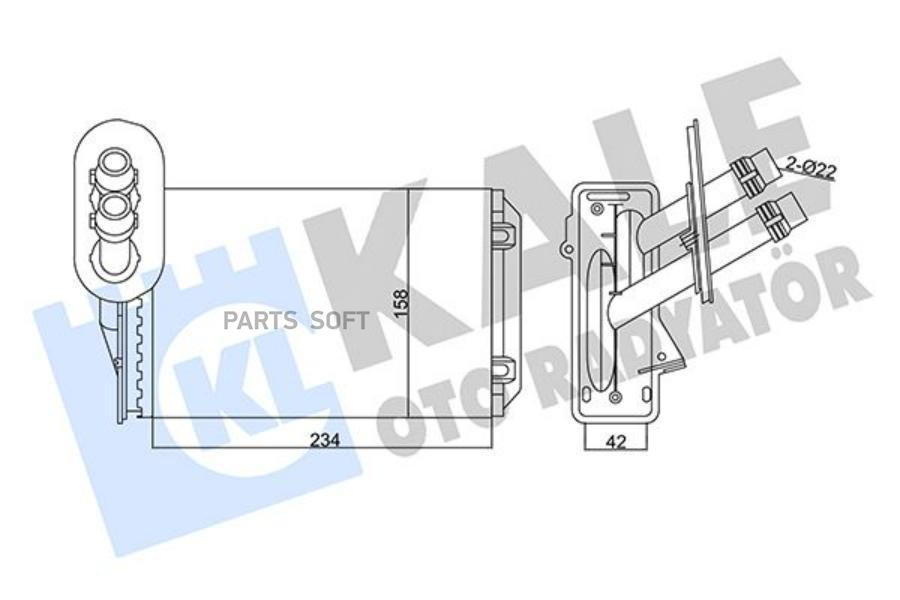 KALE Радиатор отопителя AUDI A3/ TT- VOLKSWAGEN GOLF IV/ BORA/ NEW BEETLE/ POLO CLASSIC- S