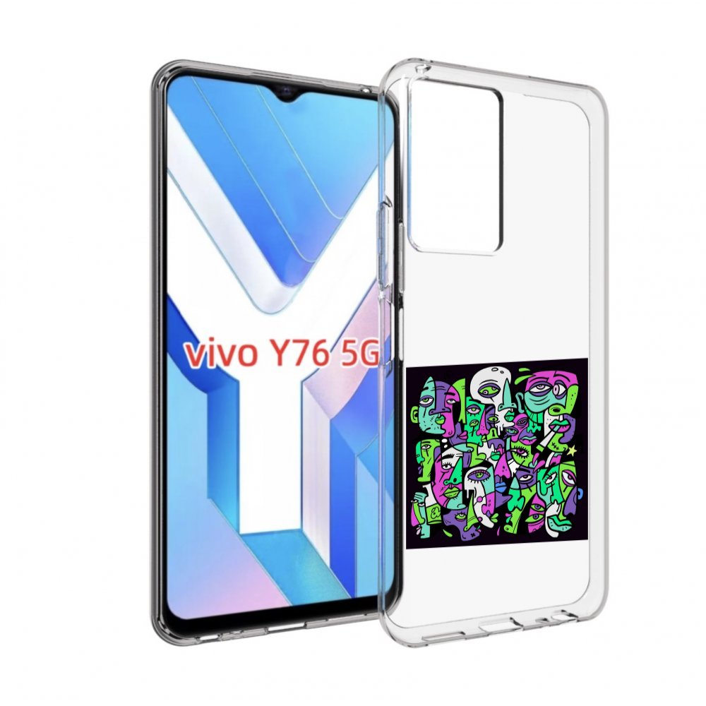 

Чехол MyPads Кривой эфир ATL для Vivo Y76 5G, Прозрачный, Tocco