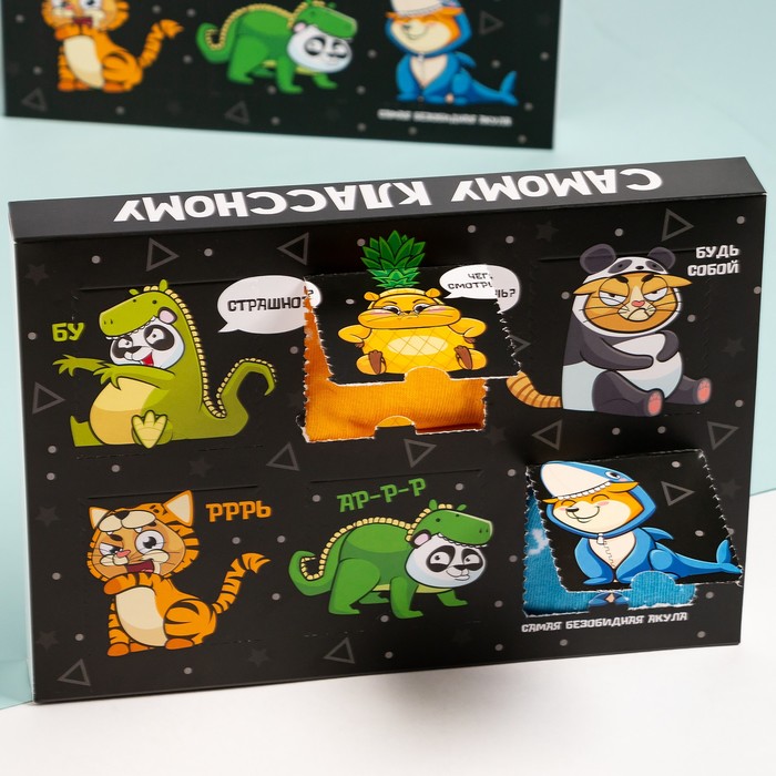 

Набор носков Animals 6 пар, 18-20 см, Разноцветный, Animals