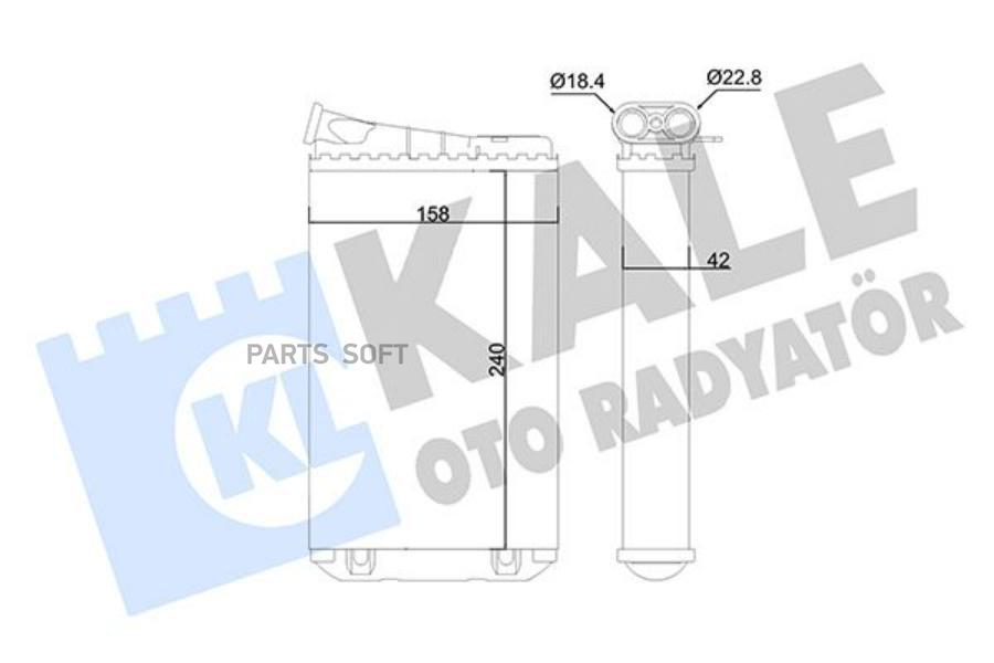 KALE Радиатор отопителя OPEL OMEGA B HEATER