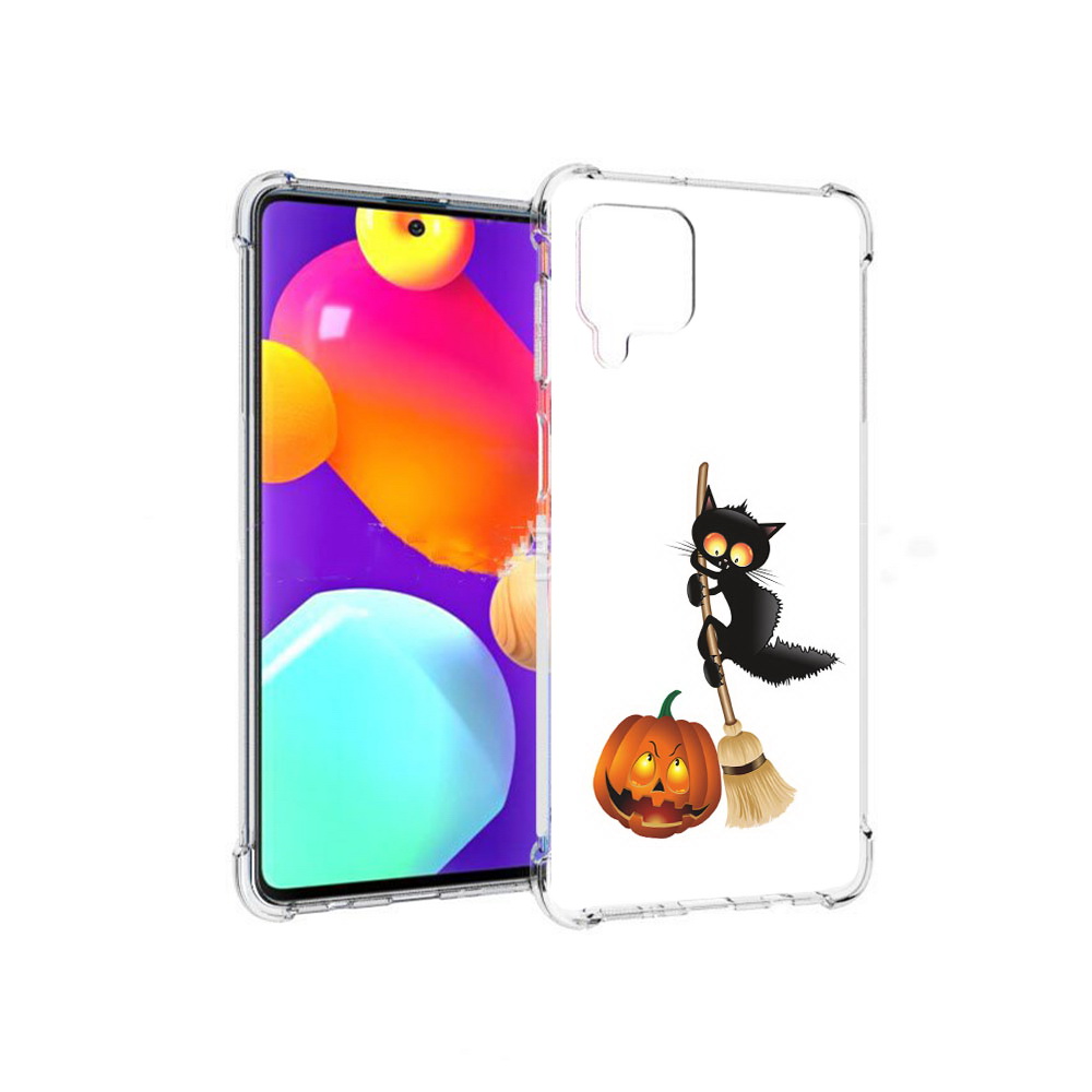 

Чехол MyPads Tocco для Samsung Galaxy M62 хэлуинский котик (PT158430.541.667), Прозрачный, Tocco