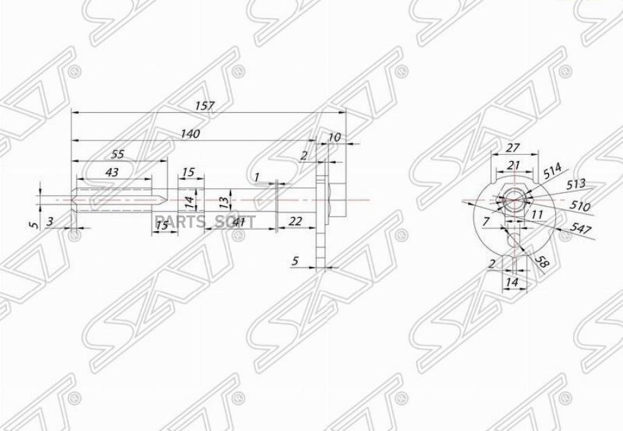 Sat St-48190-60020 Эксцентрик Нижнего Рычага Toyota Fj Cruiser/Fortuner/Surf/Land Cruiser