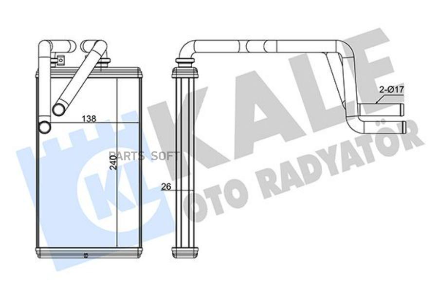 

KALE Радиатор отопителя MITSUBISHI ASX/ LANCER/ OUTLANDER II- CITROEN C-CROSSER/ C4 AIRCRO