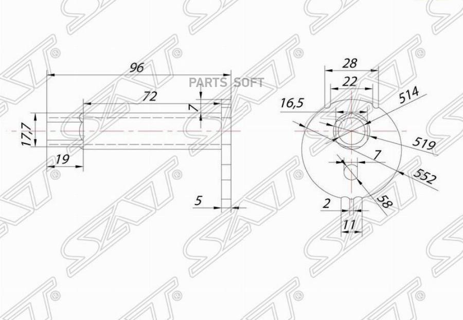 Sat St-48409-35050 Эксцентрик Нижнего Рычага Toyota 4Runner/Hilux/Surf/Land Cruiser Prado/