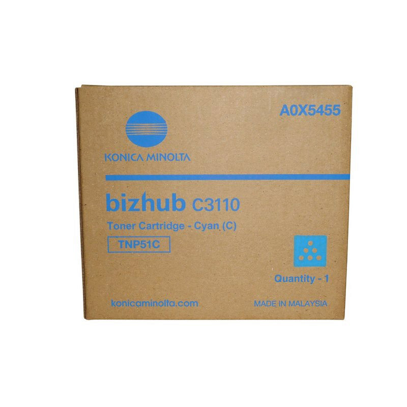 Картридж для лазерного принтера Konica Minolta TNP-51C A0X5455, Blue, оригинал