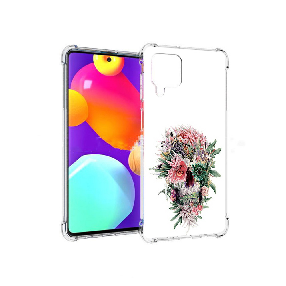 

Чехол MyPads Tocco для Samsung Galaxy M62 череп из цветов (PT158430.541.677), Прозрачный, Tocco