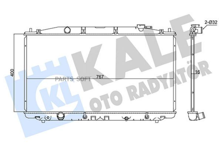 

KALE Радиатор HO Accord VIII 2.4L АКПП