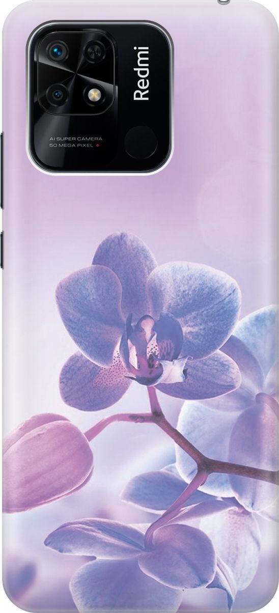 

Силиконовый чехол на Xiaomi Redmi 10C "Лиловые орхидеи", Голубой;фиолетовый, 5691
