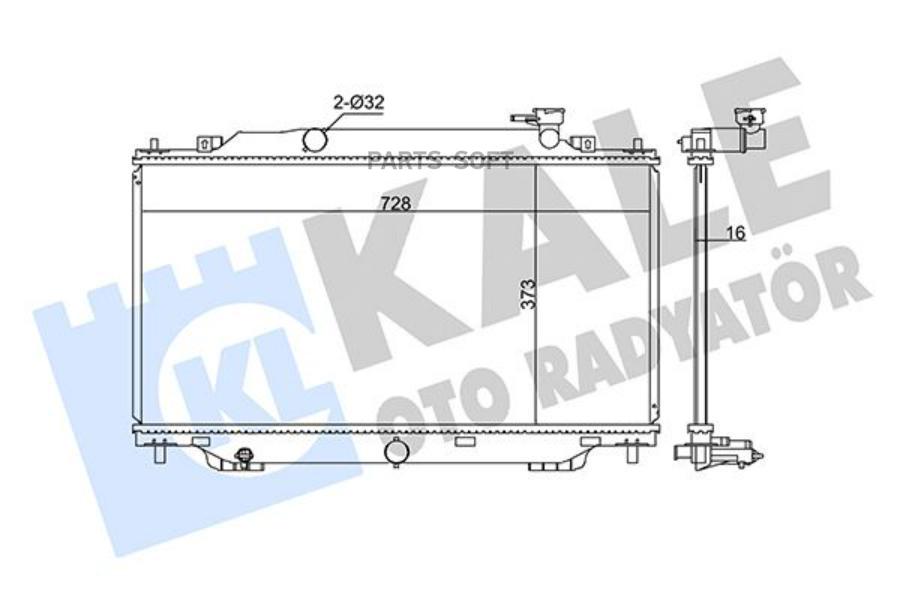 

KALE Радиатор MAZDA 3 1.5/1.6/2.0L МКПП 13-