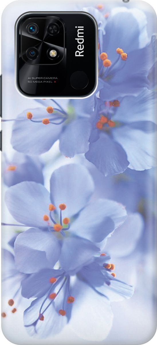 

Силиконовый чехол на Xiaomi Redmi 10C "Лазурные орхидеи", Голубой;фиолетовый, 5691