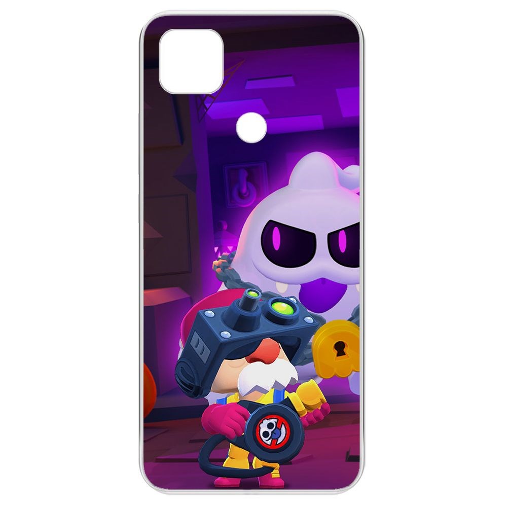 

Чехол-накладка Brawl Stars-Охотник за Скуиками Гэйл для Xiaomi Redmi 9C, Прозрачный