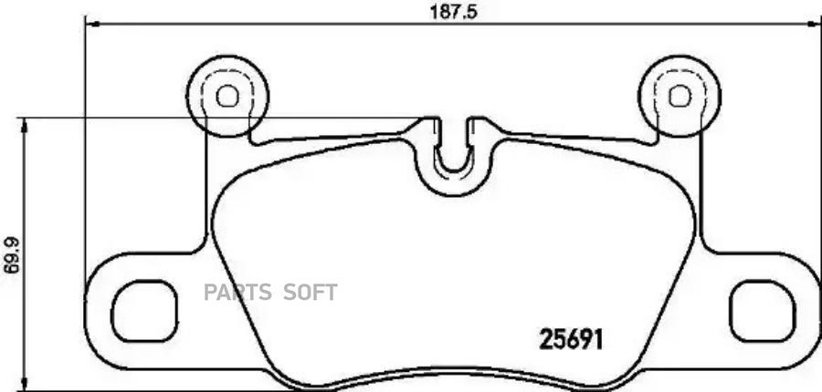 

Колодки Дисковые Задние Porsche 911 (991) 11> Brembo P65031 P65031