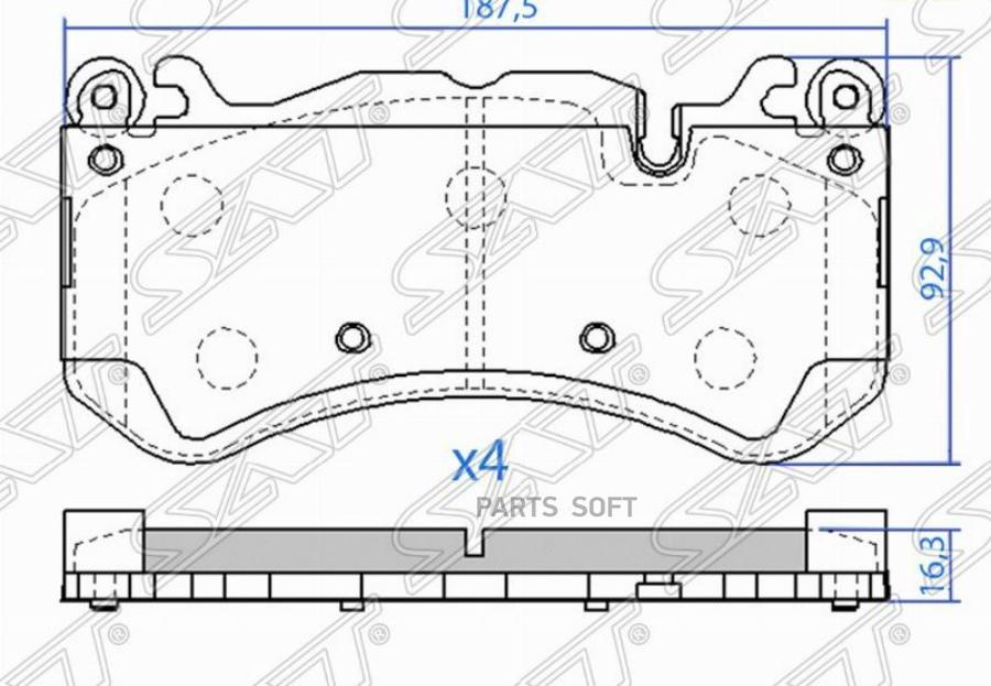 

Sat St-4F0698151G Колодки Тормозные Перед Audi A6 08-/Q3 13-/Mercedes Gl-Class X166/S-Clas