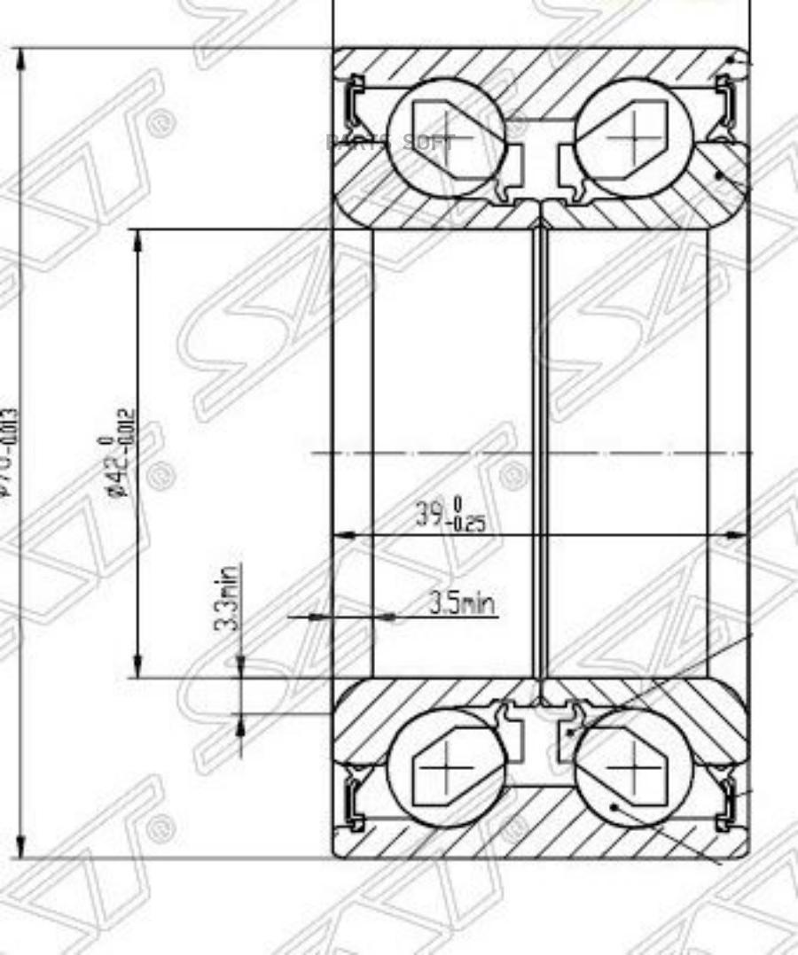 

Sat St-52710-26530 Подшипник Передней Ступицы Hyundai Ix35/Kia Sportage/Зад Hyundai Santa