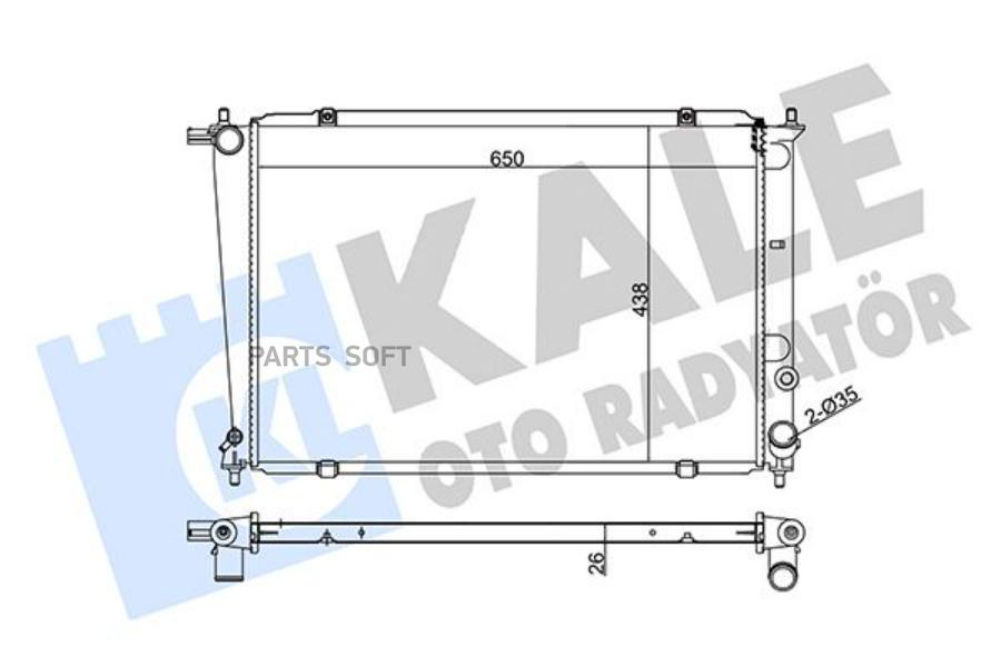 

Радиатор Двигателя Hyundai H1 KALE арт. 350520