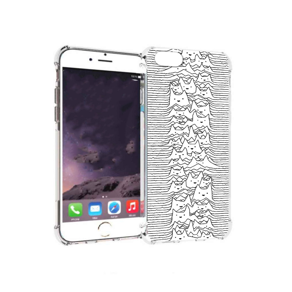 

Чехол MyPads Tocco для Apple iPhone 6 черно белые коты 3D (PT54043.605.682), Прозрачный, Tocco