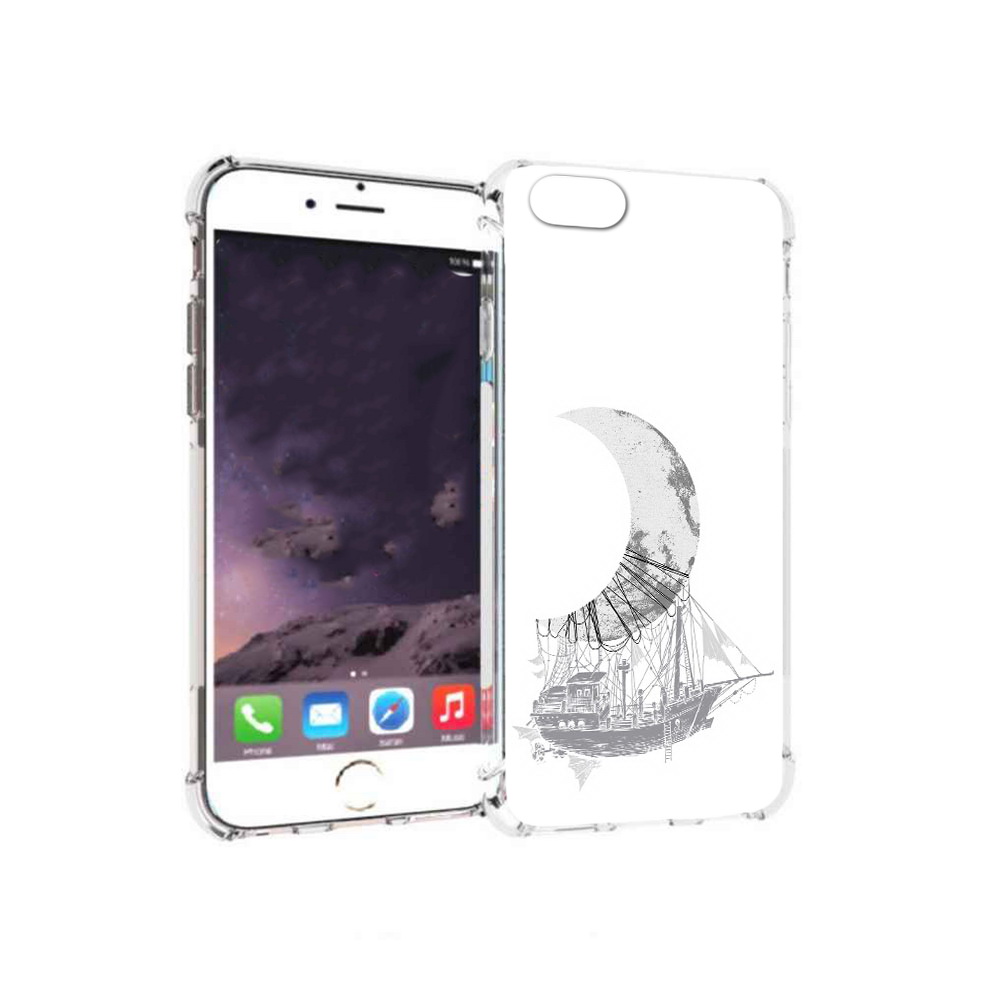 

Чехол MyPads Tocco для Apple iPhone 6 черно белый корабль полумесяц (PT54043.605.684), Прозрачный, Tocco