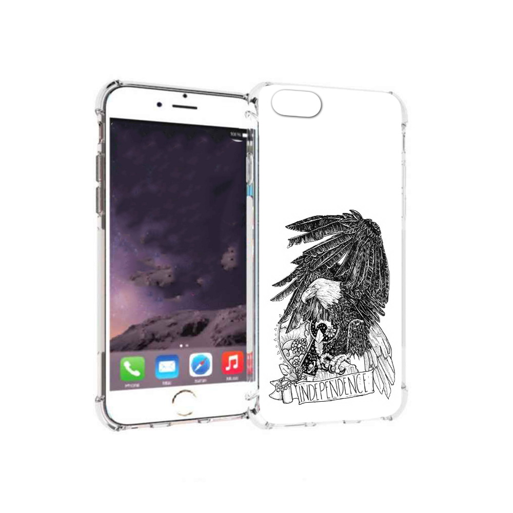 

Чехол MyPads Tocco для Apple iPhone 6 черно белый сокол (PT54043.605.688), Прозрачный, Tocco
