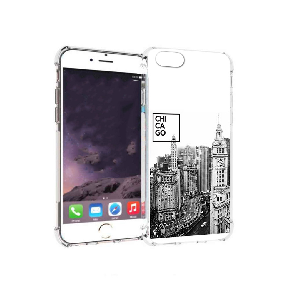 

Чехол MyPads Tocco для Apple iPhone 6 черно белый чикаго (PT54043.605.689), Прозрачный, Tocco