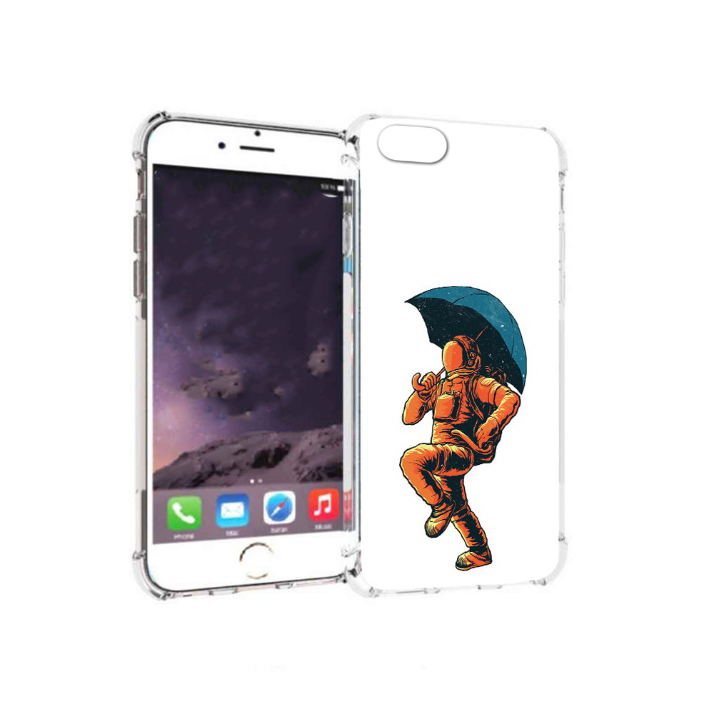 

Чехол MyPads Tocco для Apple iPhone 6 шагающий космонавт с зонтом (PT54043.605.695), Прозрачный, Tocco