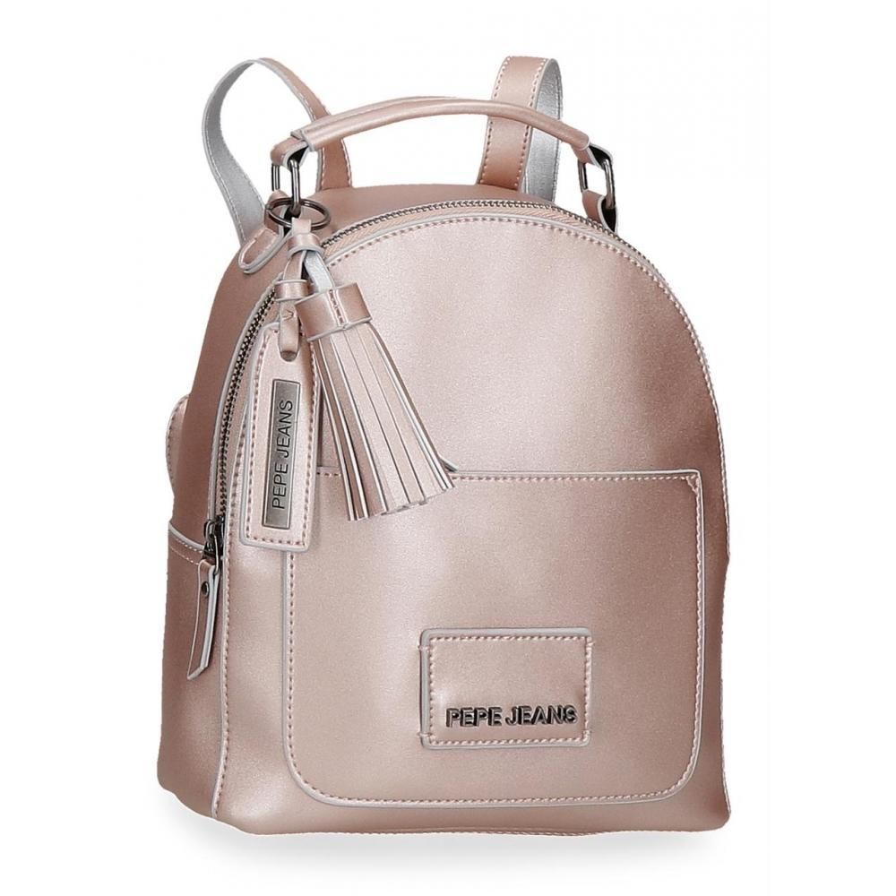 Рюкзак женский Pepe Jeans Bags 75920 21 розовый металлик, 21x25х11 см