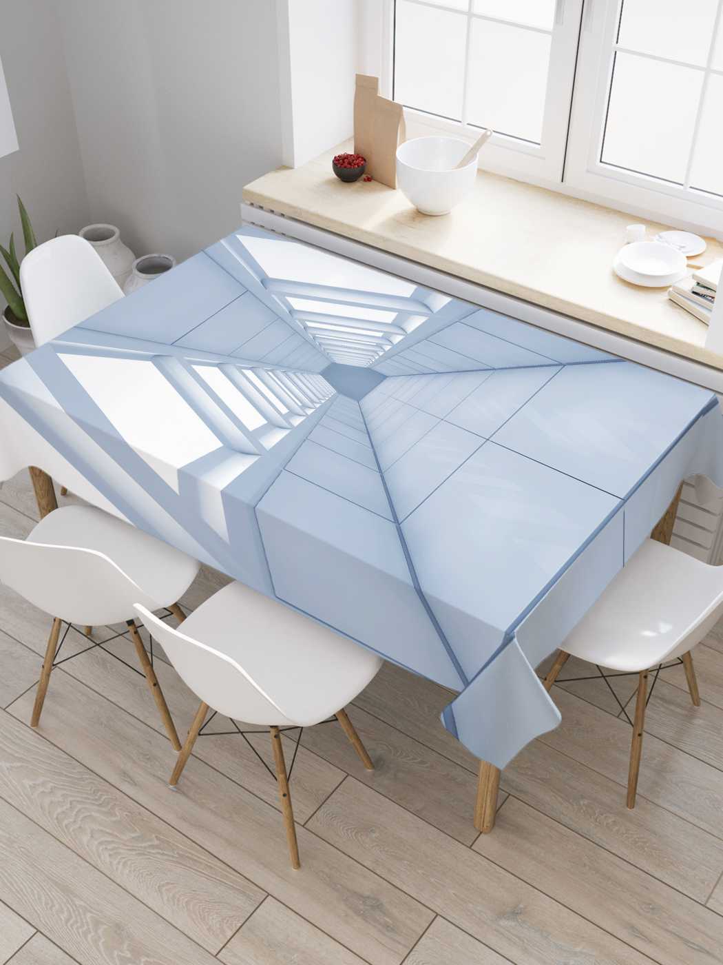 

Скатерть прямоугольная JoyArty "Внеземной тоннель" из сатена, 120x145 см, Белый, Внеземной тоннель